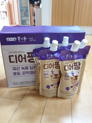 [몸엔용] 우리 아이 건강간식, 달콤한 녹용곤약젤리 디어팡 4종 — 5점을 준 리뷰어가 2022년 4월 올린 사용 사진