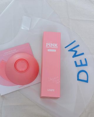 [유니프] 헤어 샤이니 핑크 컬러 트리트먼트240g — 3점을 준 리뷰어가 2023년 12월 올린 사용 사진