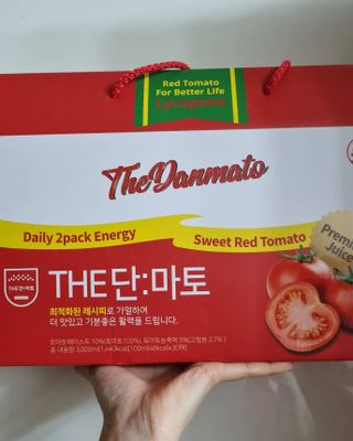 제이제이바이오 더단마토 프리미엄주스 100ml 30팩입 - 무설탕 스테비아 토마토즙 — 5점을 준 리뷰어가 2021년 12월 올린 사용 사진