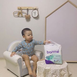 오브맘 밤 프리미엄 아기 기저귀 팬티형 밴드형 — 5점을 준 리뷰어가 2021년 1월 올린 사용 사진