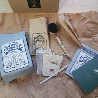 [달리살다] 자연에서 온 천연 비누 소프넛, 프레시버블의 유기농 소프넛 브러쉬 세트 — 3점을 준 리뷰어가 2021년 4월 올린 사용 사진
