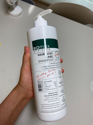 [바이오맥스] 프로코어 탈모완화샴푸 1000ml — 5점을 준 리뷰어가 2022년 8월 올린 사용 사진