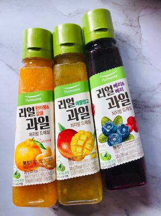 [풀무원] 리얼 과일  저지방 드레싱 240g 3종 — 5점을 준 리뷰어가 2021년 3월 올린 사용 사진