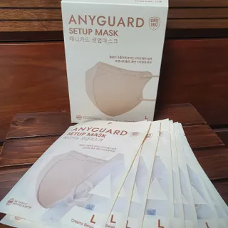 애니가드 셋업마스크 4컬러 각 10매입 [크리미베이지, 캐시미어로즈, 초콜렛브라운, 미드나잇네이비] — 5점을 준 리뷰어가 2022년 2월 올린 사용 사진