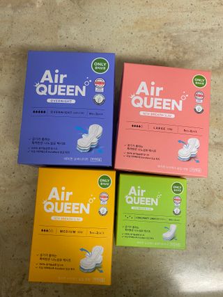 에어퀸 뉴브레스 유기농 생리대 4종 (팬티라이너 20P + 중형 10P + 대형 10P + 오버나이트 8P)_체험단 — 5점을 준 리뷰어가 2024년 5월 올린 사용 사진