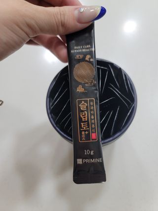 프리마인 자체 기업부설 연구소에서 찾아낸 건강한 수면의 비밀.  슬립토 플러스 30포 — 3.5점을 준 리뷰어가 2021년 9월 올린 사용 사진