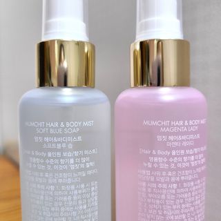 멈칫 X 최준 헤어 앤 바디미스트 소프트블루솝, 마젠타레이디 2종 — 5점을 준 리뷰어가 2021년 8월 올린 사용 사진