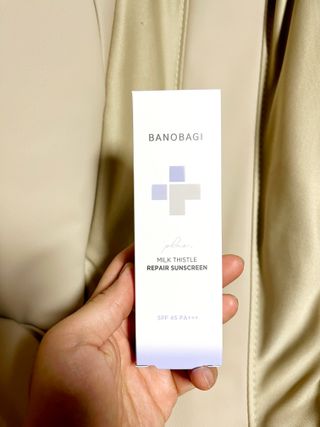 바노바기 코스메틱 바노바기 밀크씨슬 리페어 시카 선스크린 플러스 50ml — 5점을 준 리뷰어가 2023년 3월 올린 사용 사진