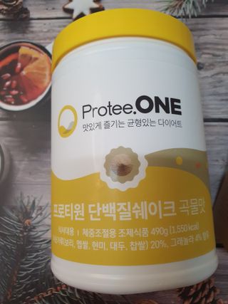 프로티원 단백질쉐이크 곡물맛 2주분 1통+보틀 — 5점을 준 리뷰어가 2021년 4월 올린 사용 사진