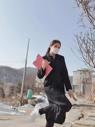 풋테크 지압신발 풋테크 건강 지압 운동화 FT20 — 5점을 준 리뷰어가 2021년 1월 올린 사용 사진