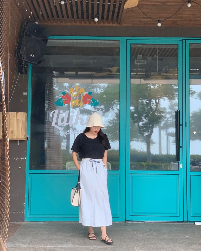 더그린랩_RECYCLE MAXI SKIRT 리뷰 사진