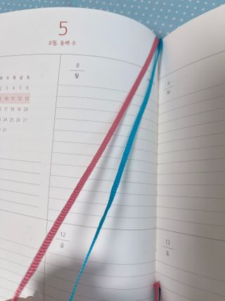 리훈 2023년 하고싶은말다이어리 (세로/정사각 중 택 1, 베이지/블루 중 택 1) — 5점을 준 리뷰어가 2023년 1월 올린 사용 사진