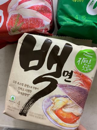[풀무원] 자연은맛있다 정면, 백면, 홍면  세트 — 5점을 준 리뷰어가 2021년 4월 올린 사용 사진