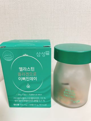 체인미 엘라스틴 콜라겐으로 이뻐진데이 500mg x 30정 — 4점을 준 리뷰어가 2021년 12월 올린 사용 사진