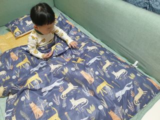 파르페 사파리 낮잠이불토퍼가방세트-네이비,엘로우 2컬러/데이지 낮잠이불토퍼가방세트 3종 중 택1 — 5점을 준 리뷰어가 2022년 1월 올린 사용 사진