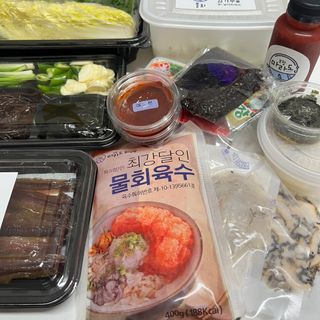 마라도푸드 포항 구룡포 햇 과메기 야채세트 마라도회식당 꽁치 — 5점을 준 리뷰어가 2024년 1월 올린 사용 사진