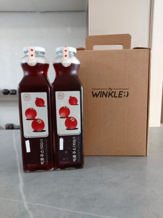 [바이윙클] 페르시아 유기농 석류 착즙주스 750ml 2병 + 선물박스 세트 — 4.5점을 준 리뷰어가 2022년 2월 올린 사용 사진
