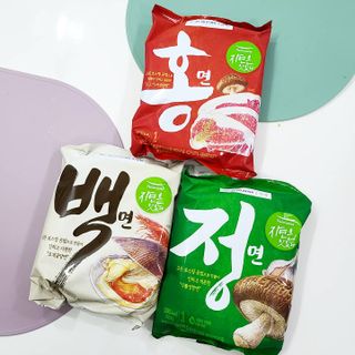 [풀무원] 자연은맛있다 정면, 백면, 홍면  세트 — 5점을 준 리뷰어가 2021년 4월 올린 사용 사진