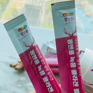 [몸엔용] 녹용 담은 탱탱 콜라겐 녹용 콜라겐 젤리 15g x 20포 — 5점을 준 리뷰어가 2022년 4월 올린 사용 사진