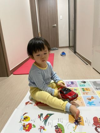 유비맘 캔디팡팡 내의/내복 상하 세트 — 5점을 준 리뷰어가 2021년 3월 올린 사용 사진