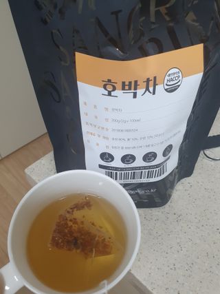 산그리메 국내산 호박차 100티백 대용량 삼각티백차 — 5점을 준 리뷰어가 2021년 7월 올린 사용 사진