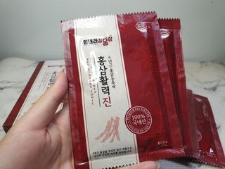 힘내라김홍삼 홍삼활력진 50ml x 5포 — 3.5점을 준 리뷰어가 2021년 3월 올린 사용 사진