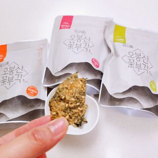 오봉산꽃부각 [만나식품] 오봉산 꽃부각 3가지 맛(오리지널, 새우맛, 매운고추맛) — 4.5점을 준 리뷰어가 2023년 1월 올린 사용 사진