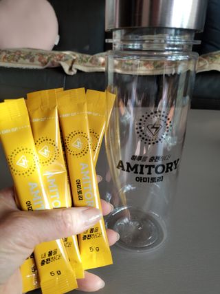 주식회사 씨크릿비에프랩 마시는 아미노산 아미토리 열대과일맛 14포 [1포, 5g / 보틀증정] — 5점을 준 리뷰어가 2023년 1월 올린 사용 사진