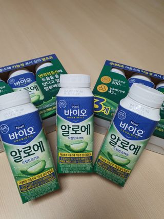 LIVE 매일바이오 알로에 드링킹 요거트 — 5점을 준 리뷰어가 2022년 4월 올린 사용 사진