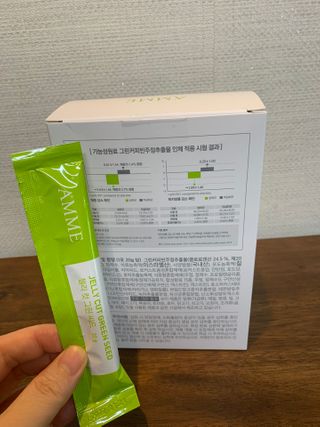 아므_이너뷰티 아므 젤리 컷 그린 씨드 10개입 — 4점을 준 리뷰어가 2021년 3월 올린 사용 사진