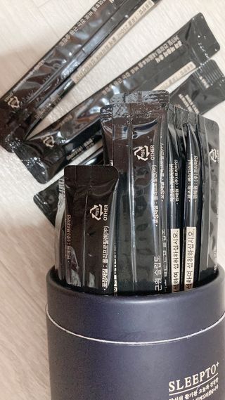 프리마인 자체 기업부설 연구소에서 찾아낸 건강한 수면의 비밀.  슬립토 플러스 30포 — 5점을 준 리뷰어가 2021년 10월 올린 사용 사진