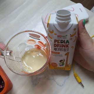 메디웰 페디아드링크 미니 바나나맛 — 5점을 준 리뷰어가 2021년 7월 올린 사용 사진