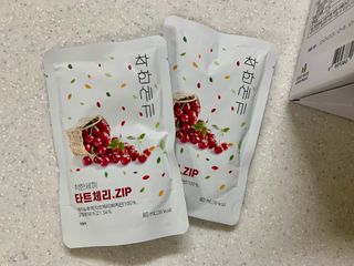 헬스업 착한세끼 타트체리 — 5점을 준 리뷰어가 2021년 5월 올린 사용 사진