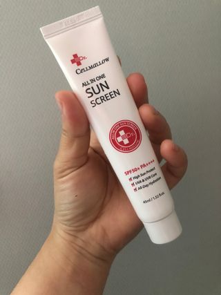닥터셀멜로 셀멜로 올인원 선스크린 — 4점을 준 리뷰어가 2021년 4월 올린 사용 사진