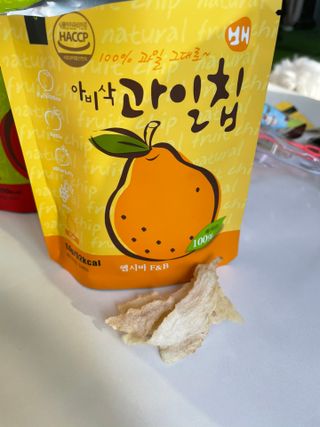 아비삭과일칩 5종 /딸기,사과,배,귤,무화과 5종 — 5점을 준 리뷰어가 2021년 4월 올린 사용 사진