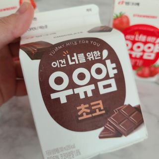 빙그레 우유얌 초코 / 우유얌 딸기 — 5점을 준 리뷰어가 2021년 4월 올린 사용 사진