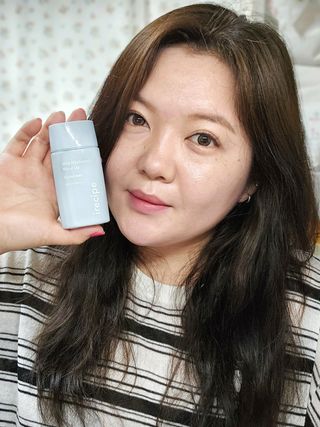 아이레시피 마일드 히알루로닉 모이스트 업 선스크린 SPF50+ PA++++ — 4점을 준 리뷰어가 2023년 6월 올린 사용 사진