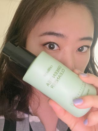 프리마인 메이크업과 들뜨는 각질까지 한방에 깐달걀로! 순하기까지한 셀베이스 그린티클렌저(200ml) — 5점을 준 리뷰어가 2023년 2월 올린 사용 사진