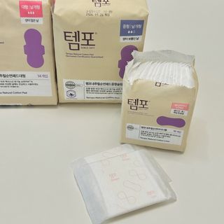 나우[템포] 템포 패드 내추럴 순면 생리대 SET(중형 슬림 + 대형 + 라이너) — 5점을 준 리뷰어가 2024년 4월 올린 사용 사진
