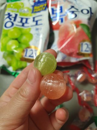 청포도캔디 복숭아캔디 — 5점을 준 리뷰어가 2022년 11월 올린 사용 사진