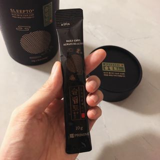 프리마인 자체 기업부설 연구소에서 찾아낸 건강한 수면의 비밀.  슬립토 플러스 30포 — 5점을 준 리뷰어가 2021년 10월 올린 사용 사진