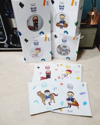 [블루 본 아이노우] 유아용 컬러마스크 40 PCS SET 2중 택 1 — 5점을 준 리뷰어가 2021년 4월 올린 사용 사진