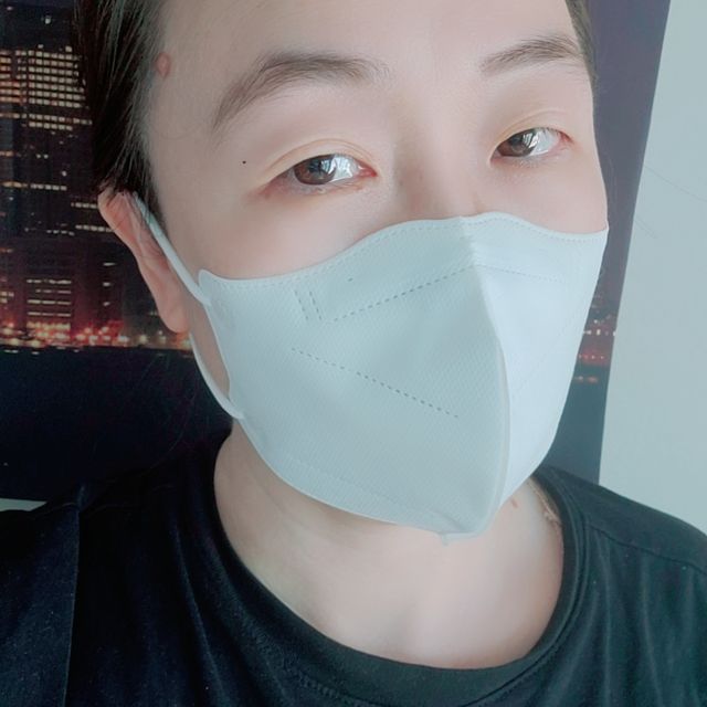 [에버그린] 2D 새부리형 KF94 중형 화이트 25매 리뷰 사진