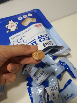 롯데제과 말랑카우 초유프로틴365 — 5점을 준 리뷰어가 2021년 9월 올린 사용 사진