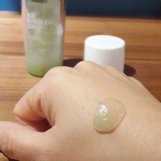 김정문알로에 큐어 큐어 알로에 리프레쉬 젤리 세럼, 큐어 알로에 하이드로 젤리 크림 — 5점을 준 리뷰어가 2021년 2월 올린 사용 사진