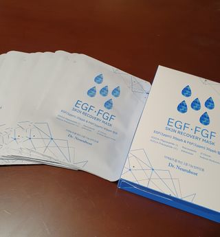 Dr.느루벗 느루벗 EGF FGF 스킨 리커버리 마스크 10장 — 5점을 준 리뷰어가 2021년 3월 올린 사용 사진