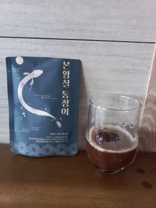 [비린내 완벽제거] 본황칠 통장어 국내산 장어즙 아르기닌 2800mg 장어즙효능 기력보강 — 5점을 준 리뷰어가 2022년 7월 올린 사용 사진