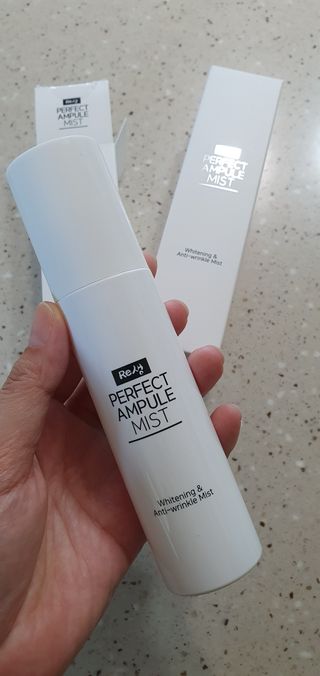 리생 [Re생] 퍼팩트 앰플 이중 기능성 미스트 100ml  피부미백 주름개선 = 총 2개 200ml 증정 — 5점을 준 리뷰어가 2021년 9월 올린 사용 사진