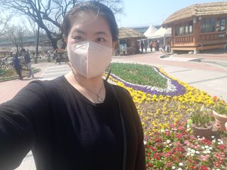 애니가드 셋업메베마스크 (대형 4컬러 + 중형 4컬러) — 5점을 준 리뷰어가 2022년 4월 올린 사용 사진