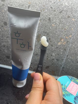 [심폐소생소] 무불소 임산부 천연 치약 — 5점을 준 리뷰어가 2021년 8월 올린 사용 사진